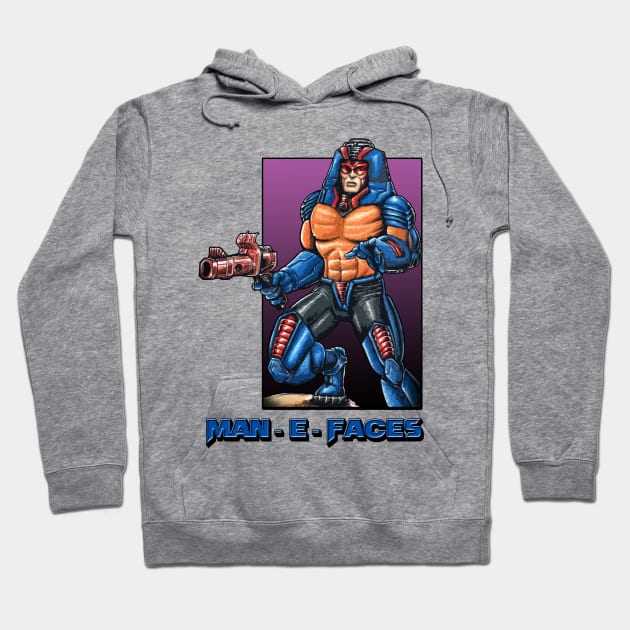 Man-E-Faces Hoodie by sapanaentertainment